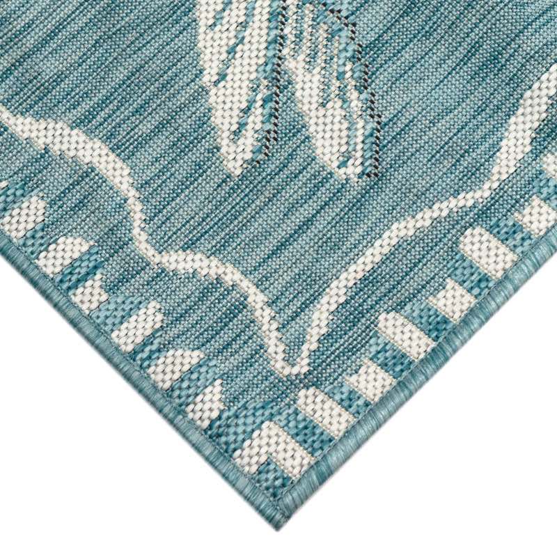 Aqua Dragonfly Rug  3'W x 5'L