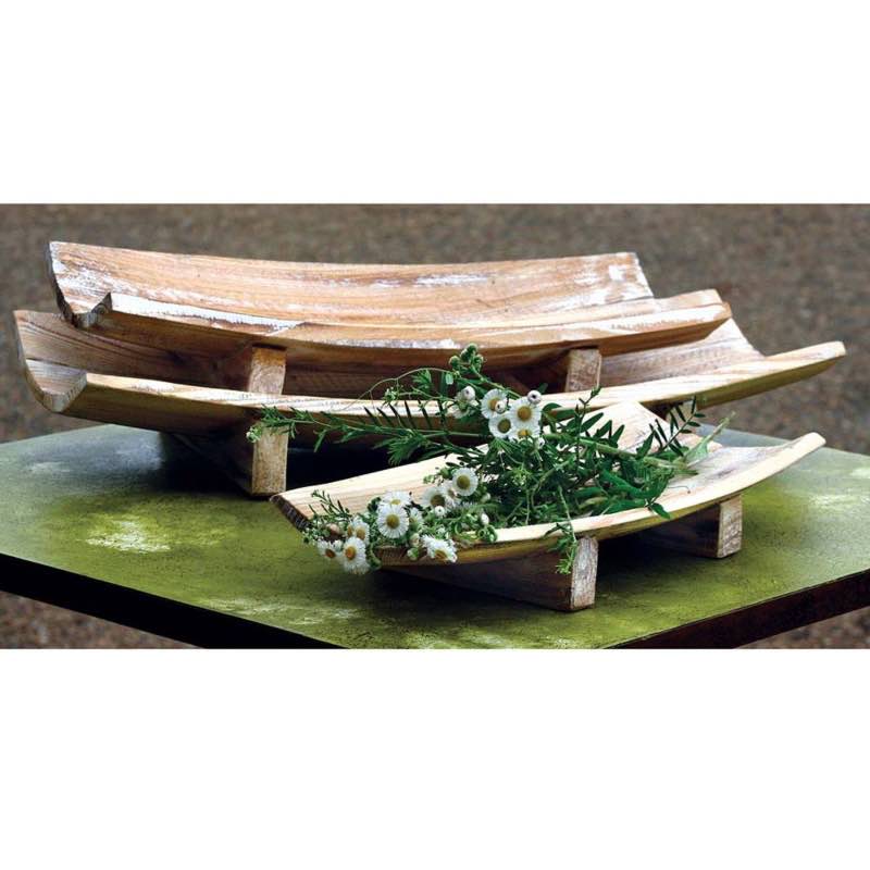 Wooden Rectangular Trays, Set of 3