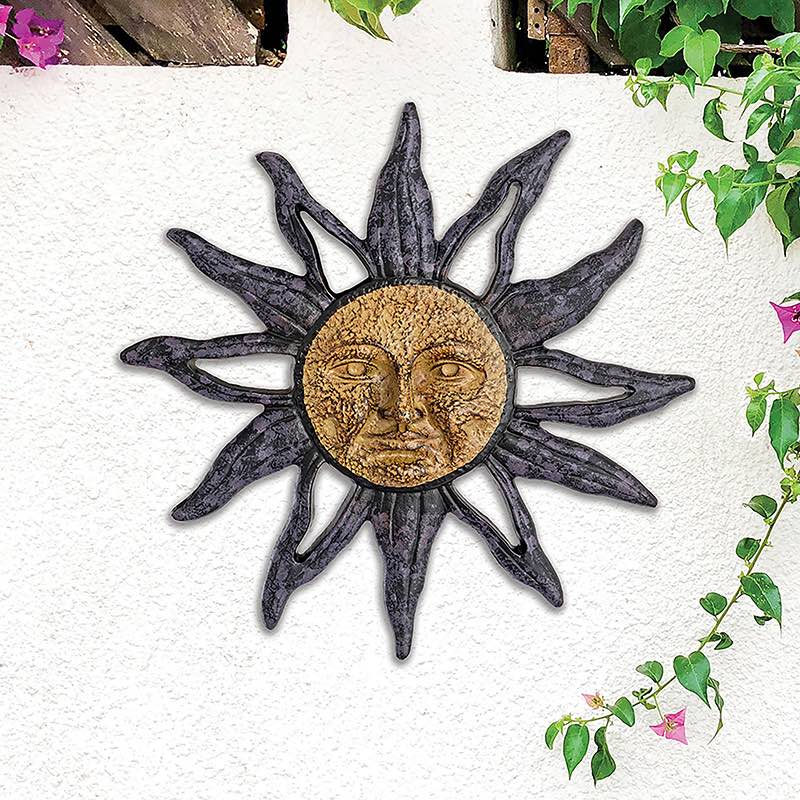 Outdoor sun wall art clearance
