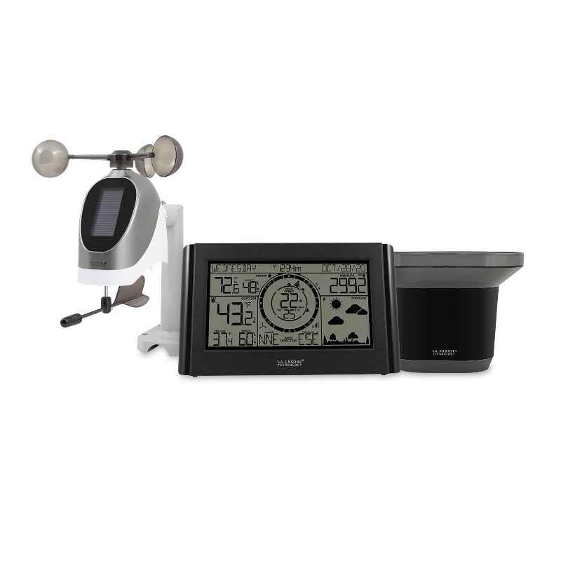 La Crosse® Monochrome Pro Weather Station with Remote Wind and Rain Sensors