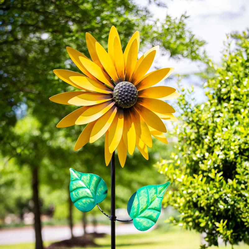 Yellow Sunflower Wind Spinner