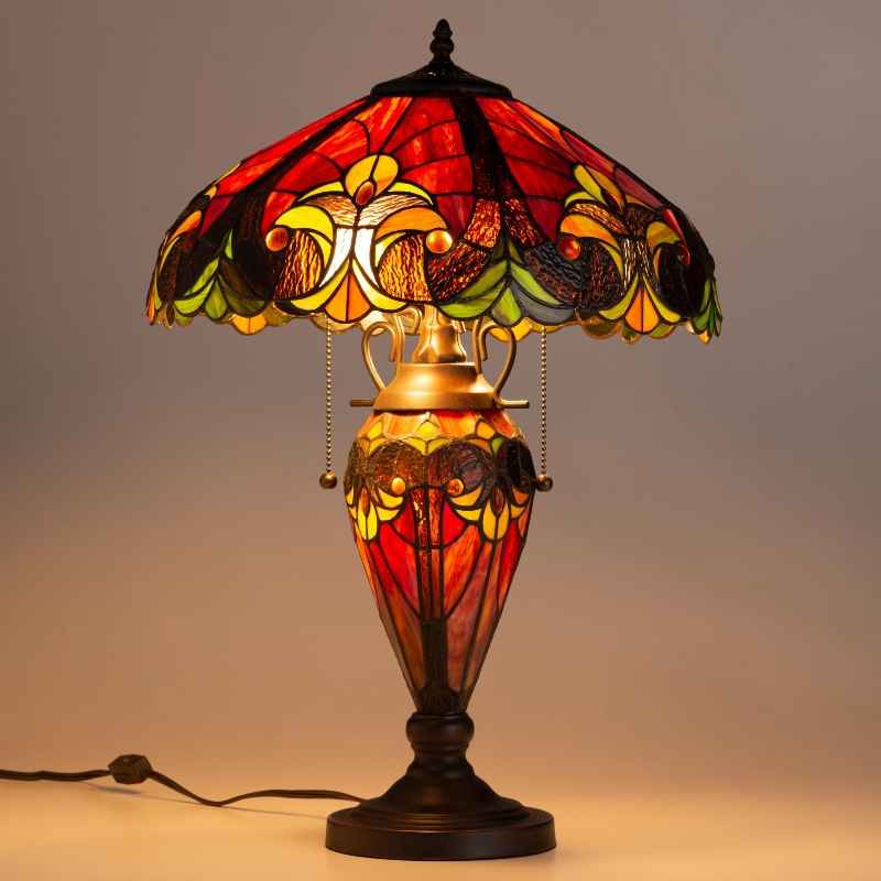 Tiffany-Inspired Stained Glass Lamp