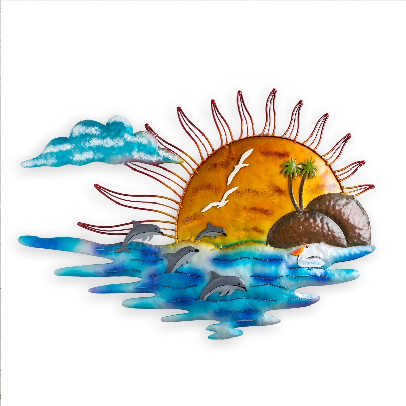 Ocean Sunset Metal Wall Decor