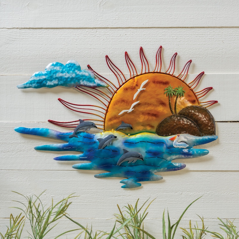 Ocean Sunset Metal Wall Decor