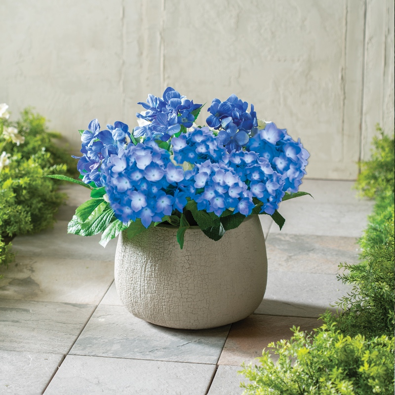 Faux Blue Hydrangea Pot Filler