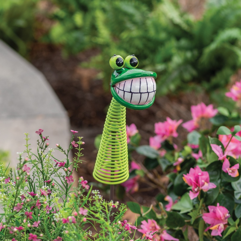 Frog Smile Garden Stake
