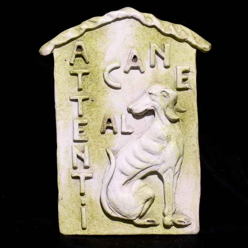 Beware of Dog Stone Plaque