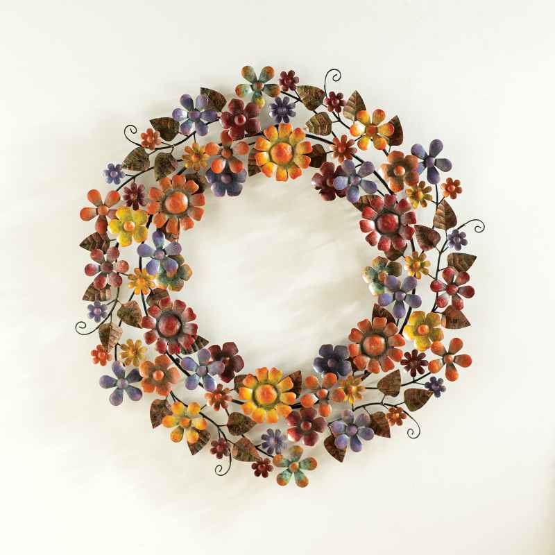 Recycled Metal Flower Wreath