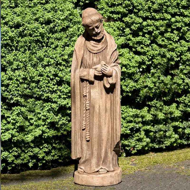 St. Francis with Baby Bird Cast Stone Statue, 36