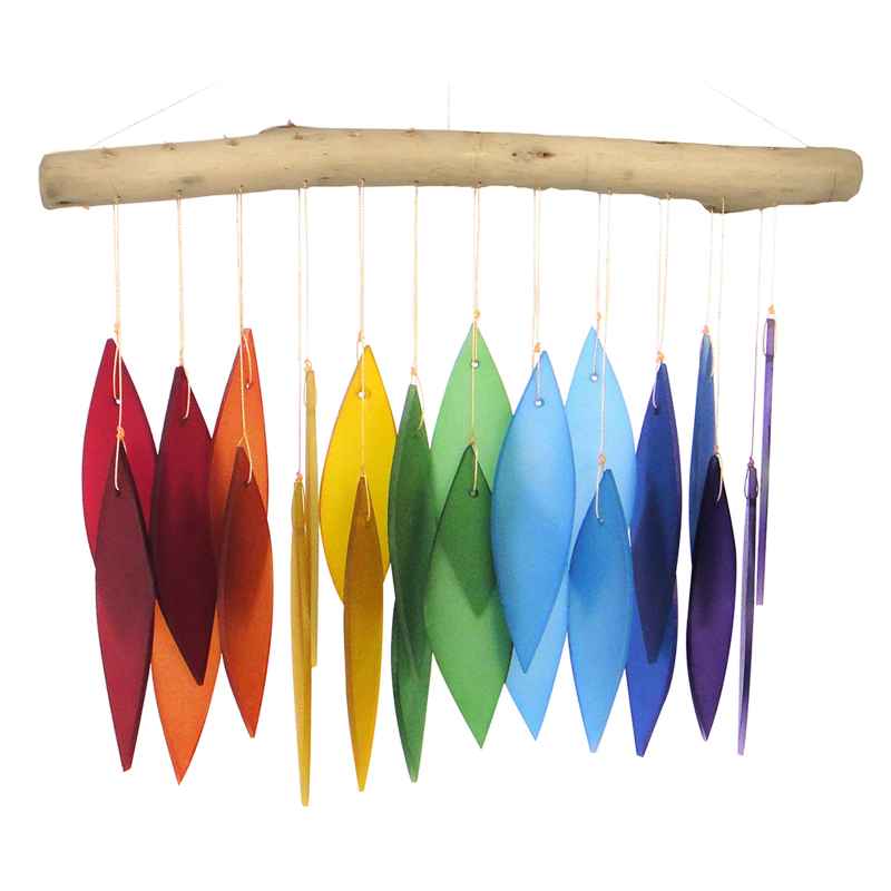 Handcrafted Rainbow Glass Wind Chime