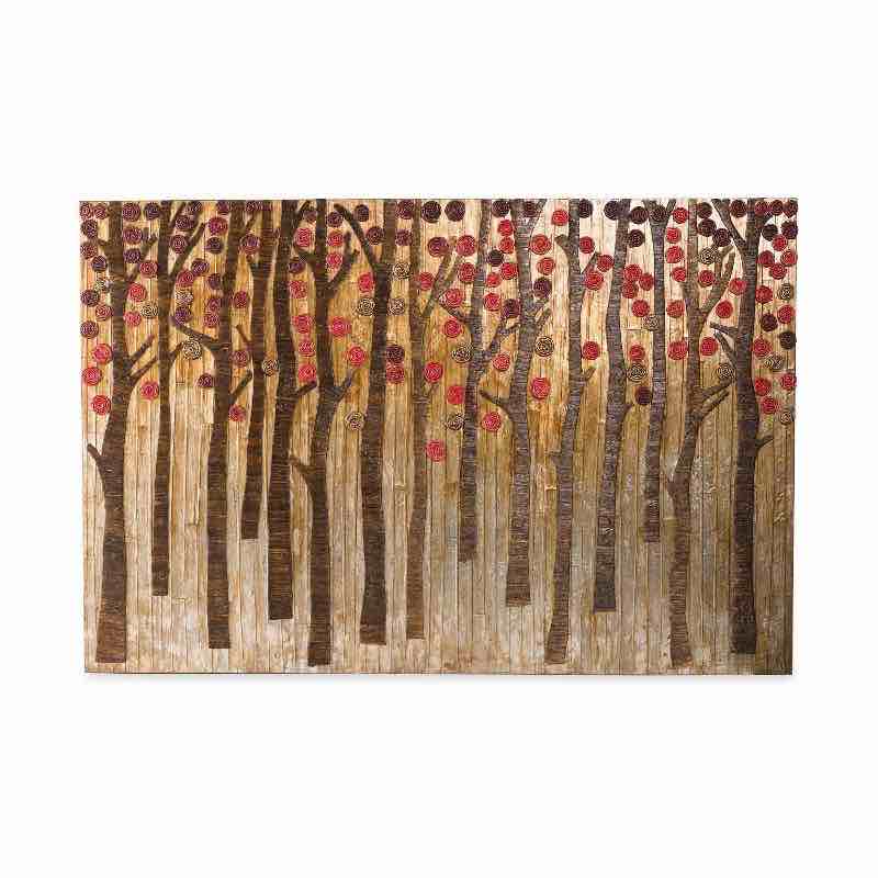 Woven Water Hyacinth Shimmering Forest Wall Decor
