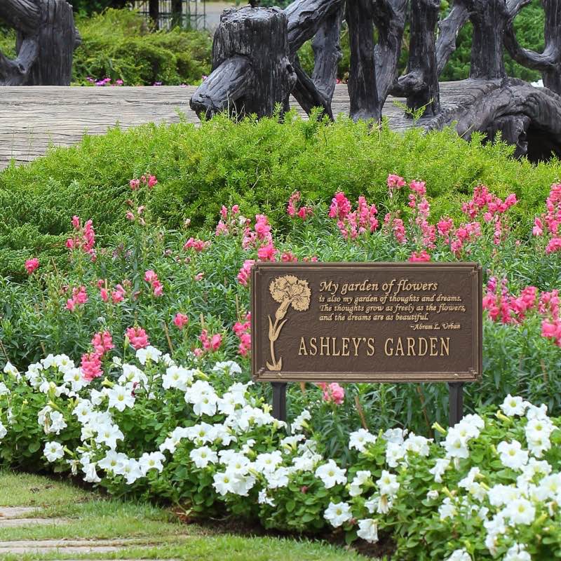 Personalized Abram Urban Quote Garden Plaque - Bronze