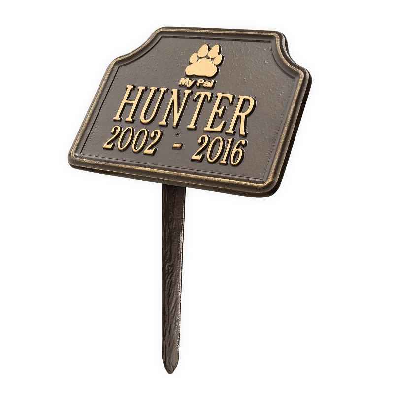 My Pal Customizable Metal Dog Memorial Marker Stake - Bronze