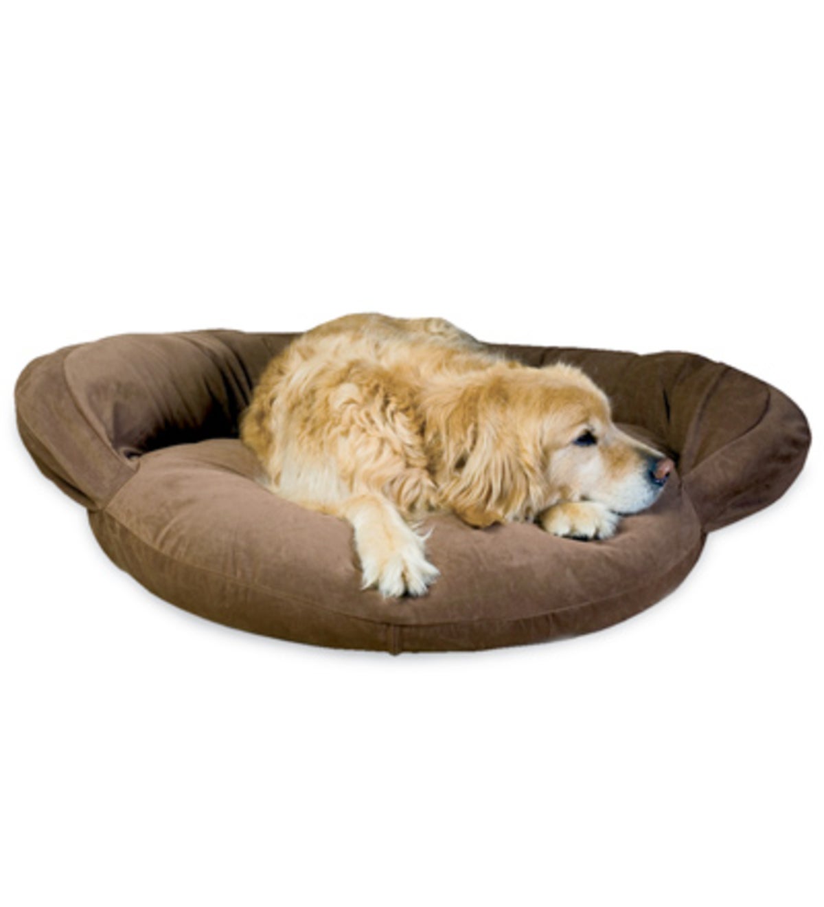 Medium Bolster Pet Bed - Brown