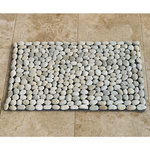 All-Weather River Rock Stone Floor Mat