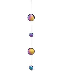 Hanging Gazing Ball Chain Garden Accent - Silver
