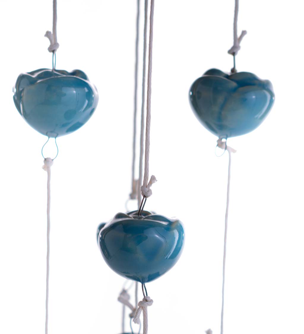 Blue and White Porcelain Bell Wind Chime