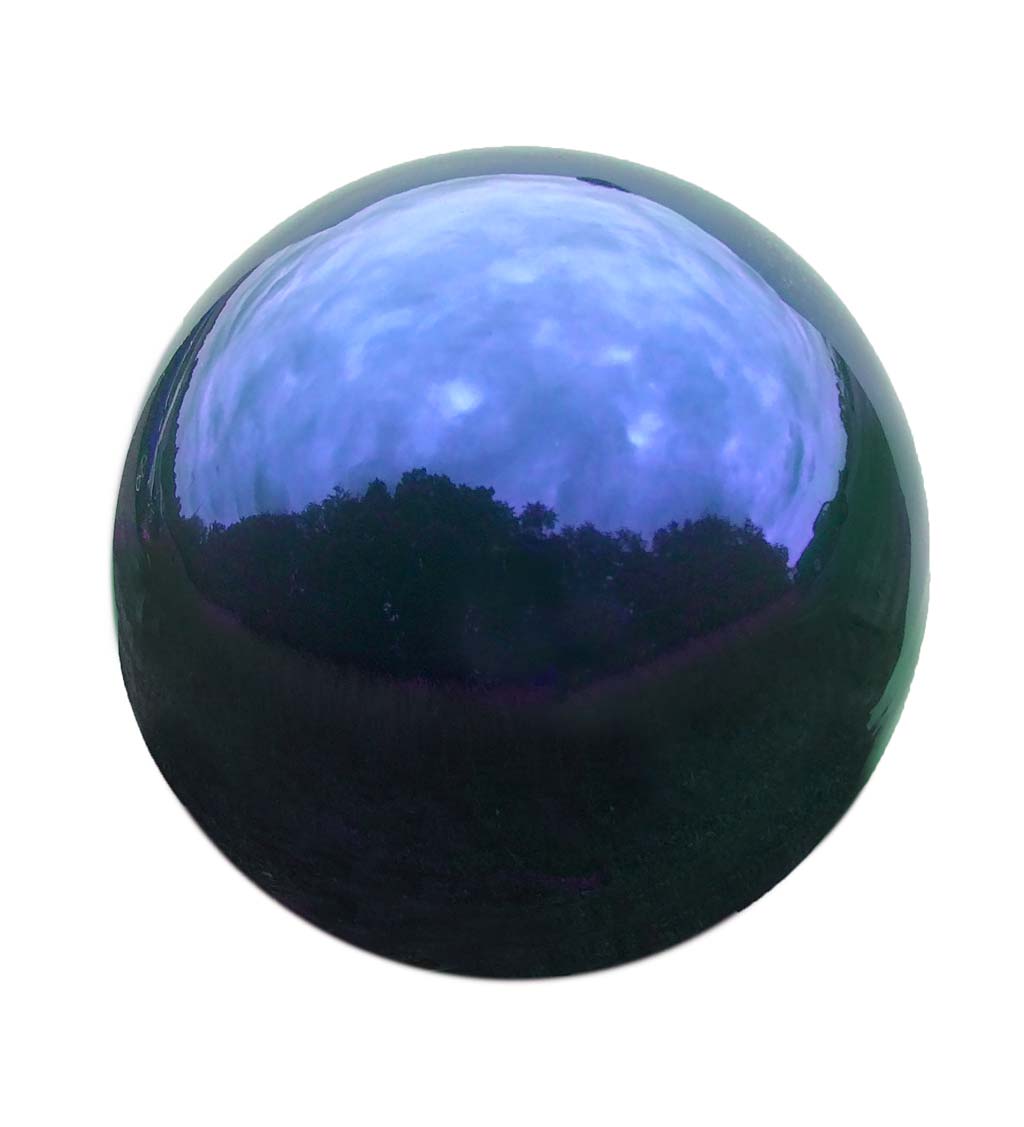 Gazing Ball and Stand with Butterfly Motif