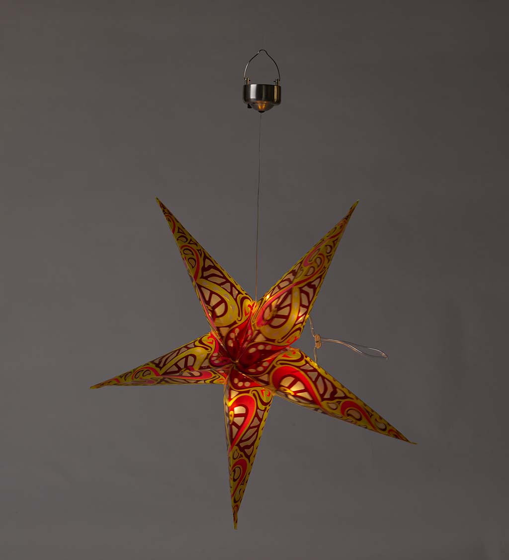 Solar-Powered Hanging Star Lanterns