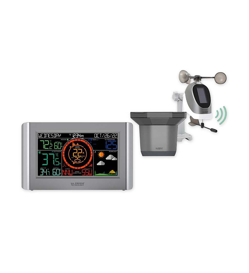 Professional Color Weather Station with Wind Speed, Foliage Report, Rainfall History & More