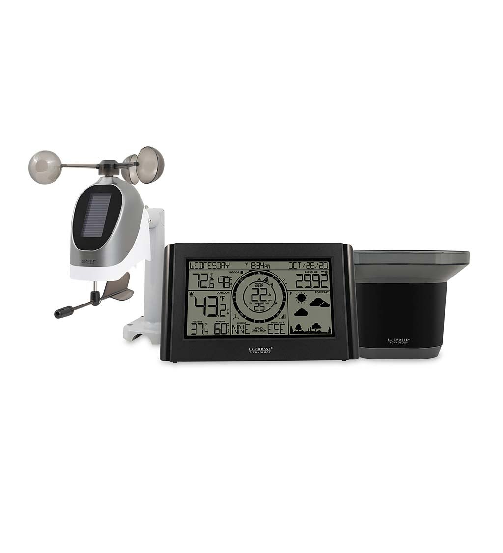 LaCrosse Monochrome Pro Weather Station with Remote Wind and Rain Sensors