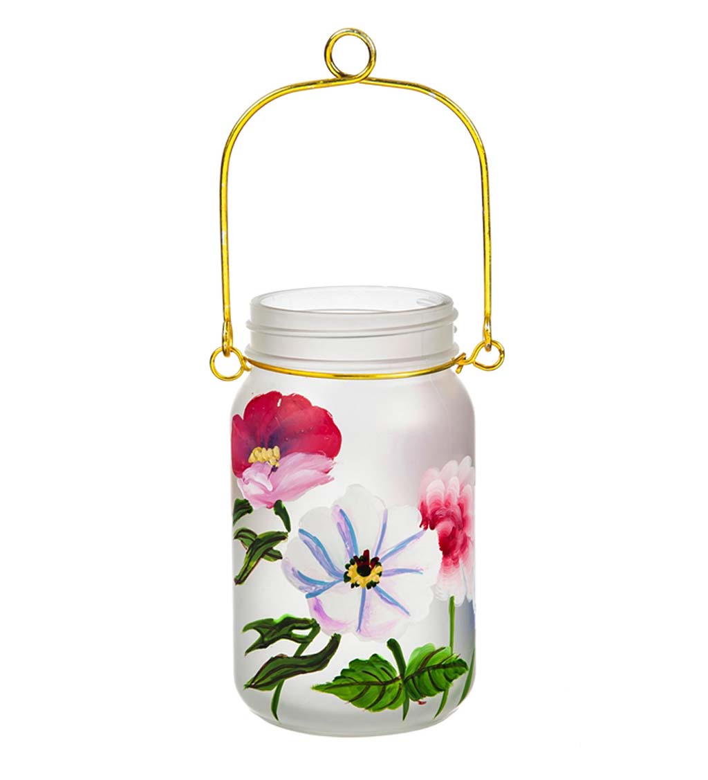 LED Vivid Bouquet Mason Jar Lantern