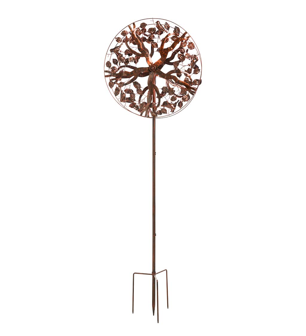 Copper-Colored Tree of Life Metal Wind Spinner