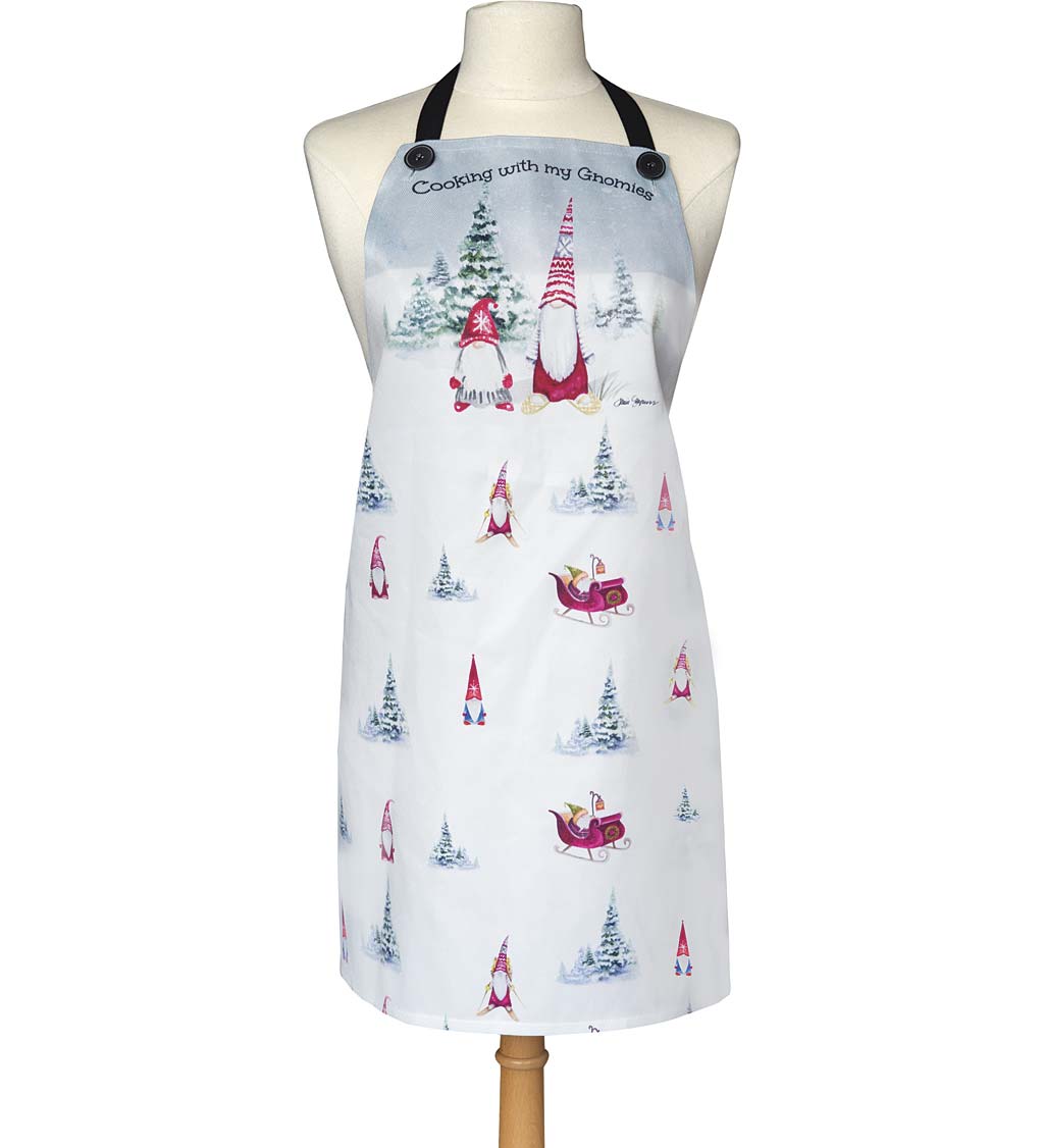 Cooking with My Gnomies Holiday Apron