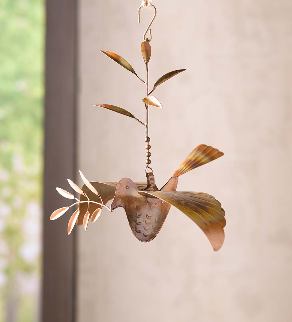 Copper Dove Hanging Ornament