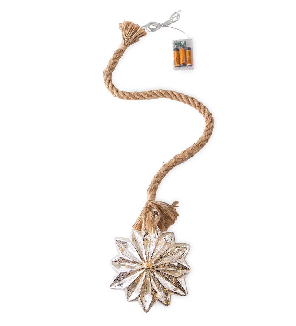 Lighted Holiday Star with Rope to Hang swatch image