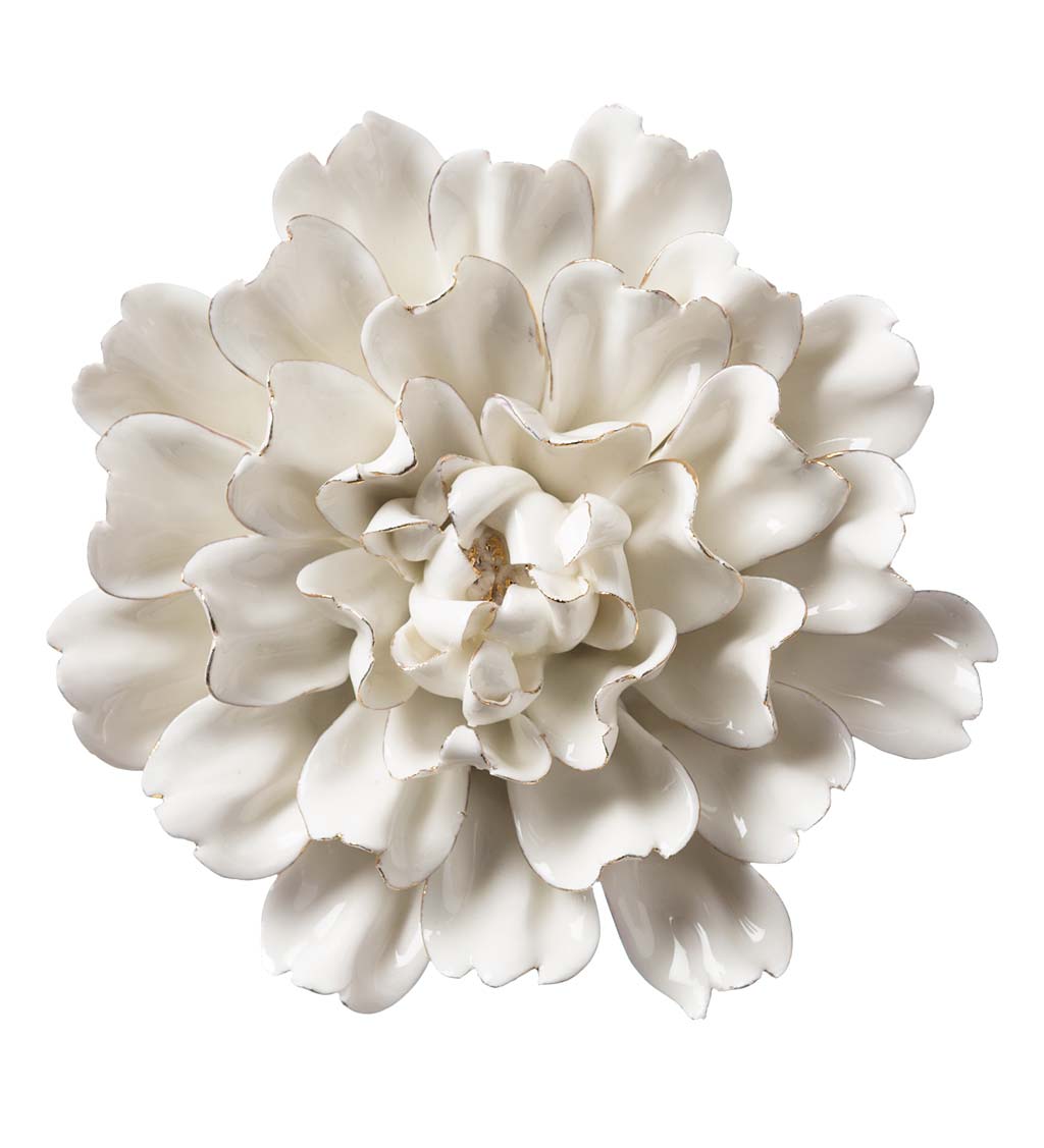 Handcrafted Ceramic Flower Wall or Tabletop Sculpture