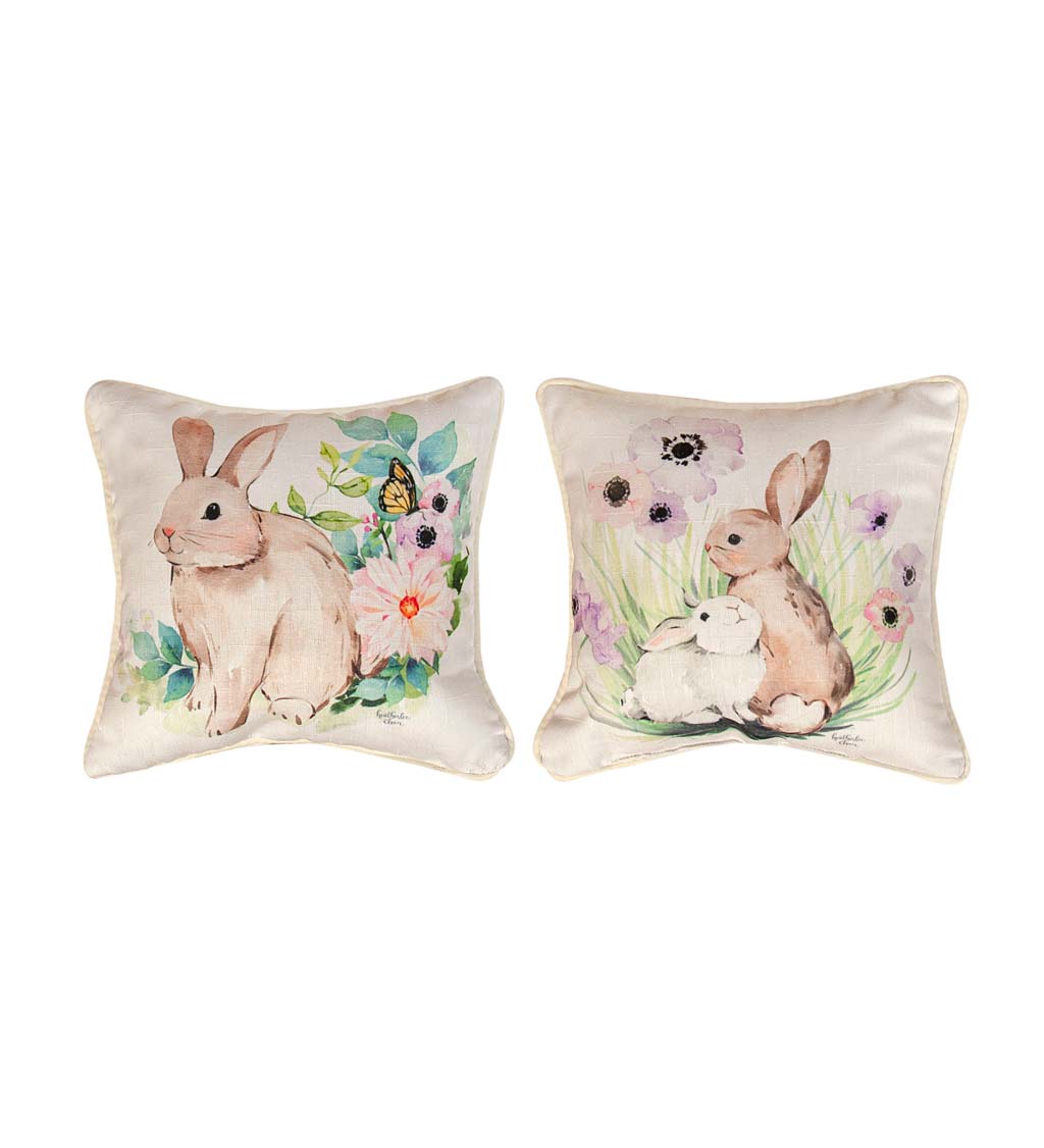 Springtime Bunnies 12" Accent Pillow