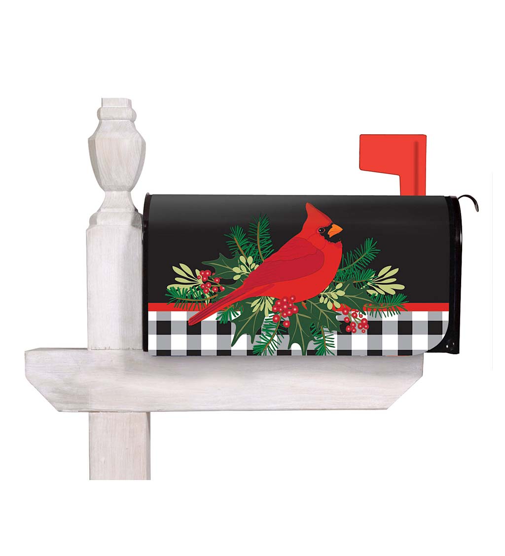 Merry Christmas Cardinal Mailbox Cover