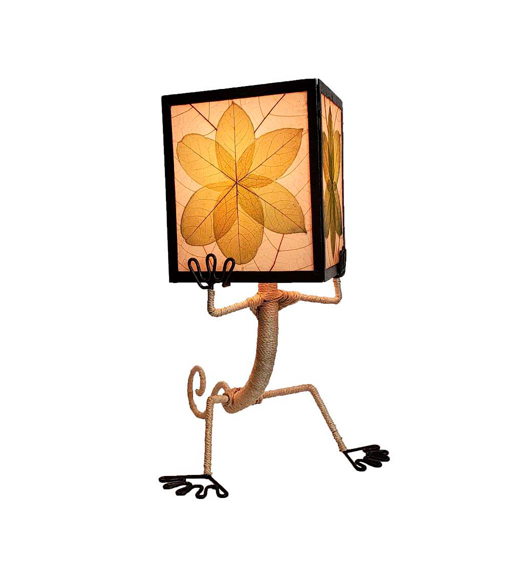 Handcrafted Reading Gecko Table Lamp swatch image