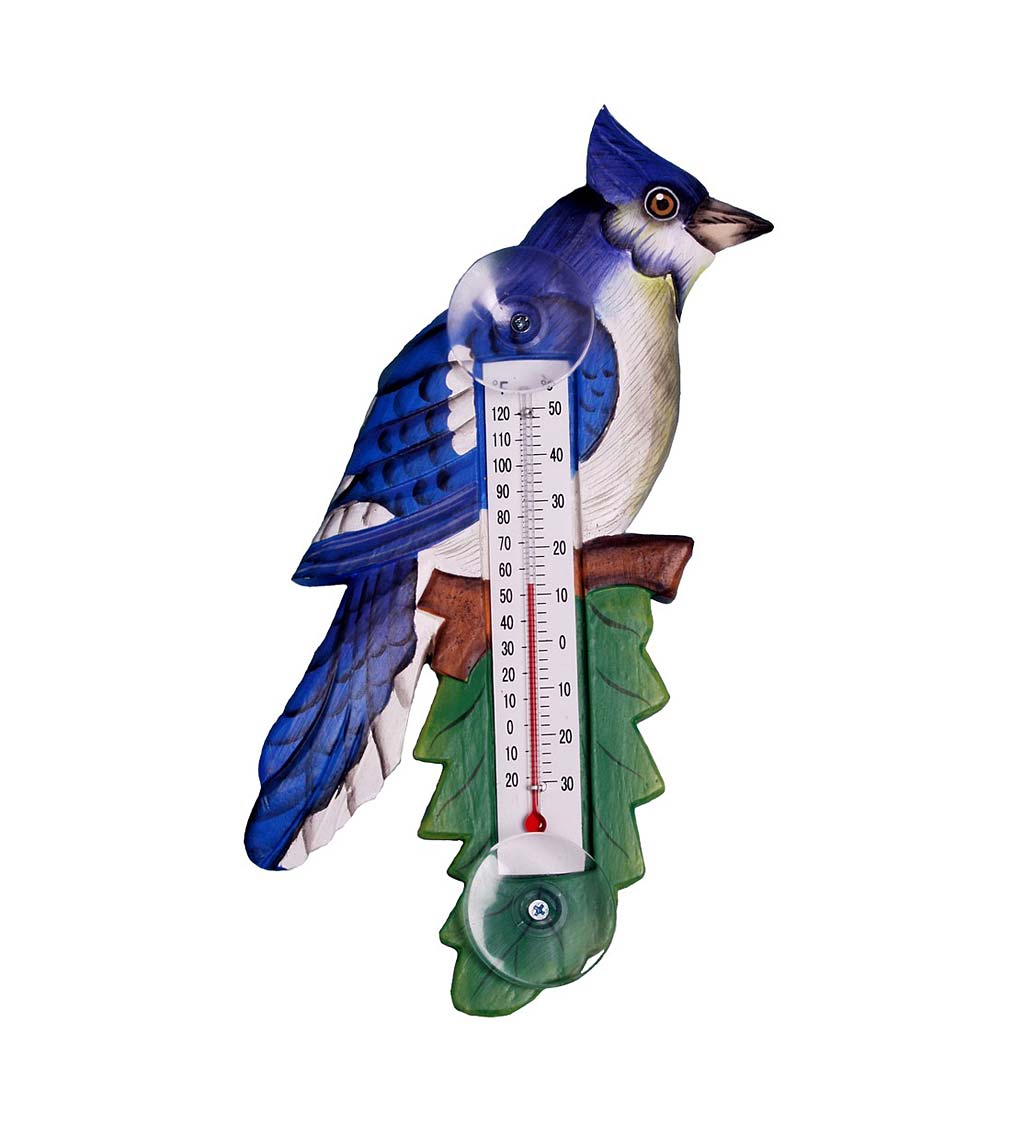 Blue Jay on a Branch Thermometer
