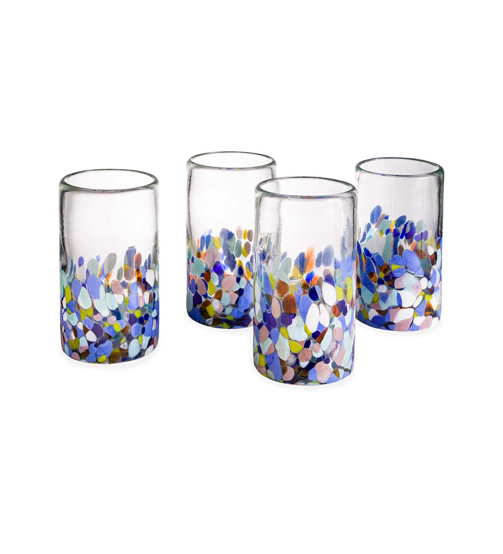 Riviera Recycled Glass 16-Ounce Pint Glasses, Set of 4