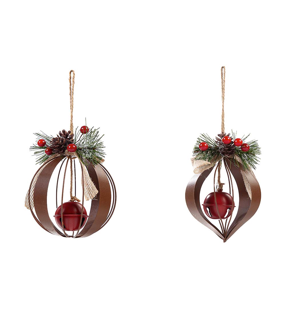 Jingle Bell Christmas Tree Ornaments, Set of 2
