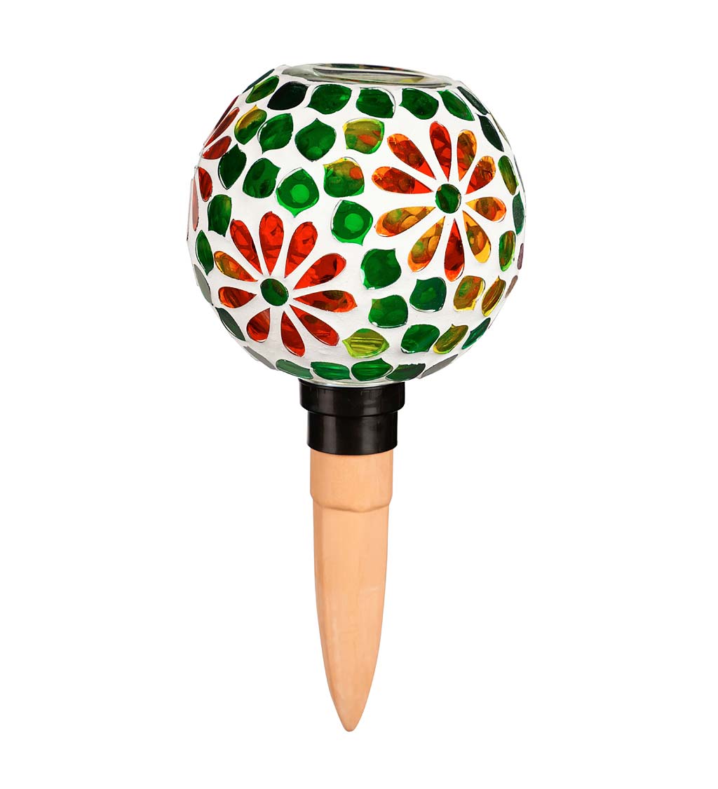 Mosaic Glass and Terracotta Watering Globe swatch image