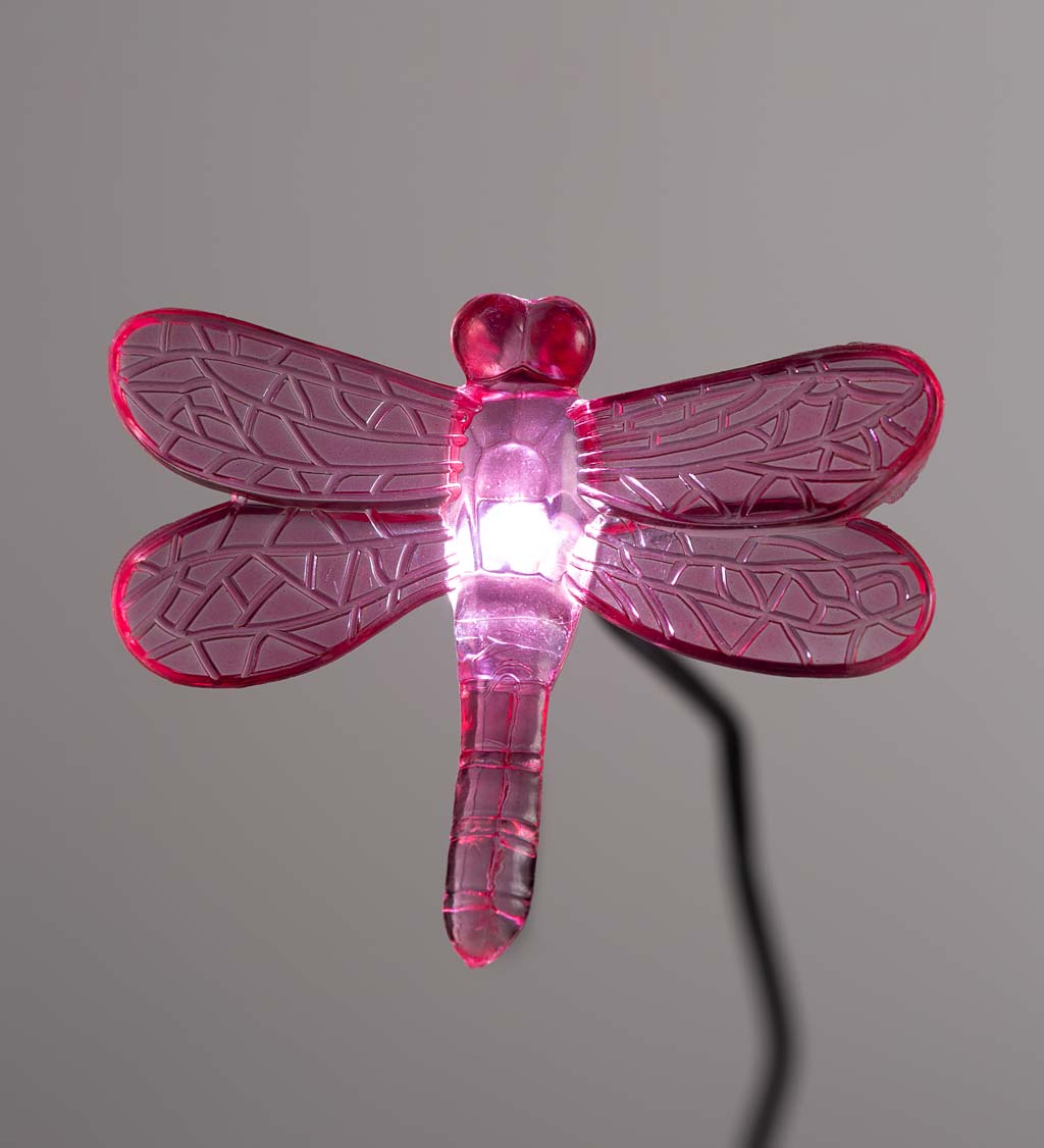 Butterflies or Dragonflies Solar-Powered Garden Stake
