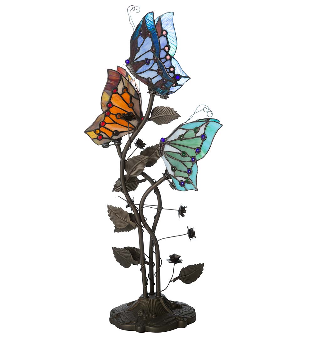 Stained Glass Butterfly Table Lamp