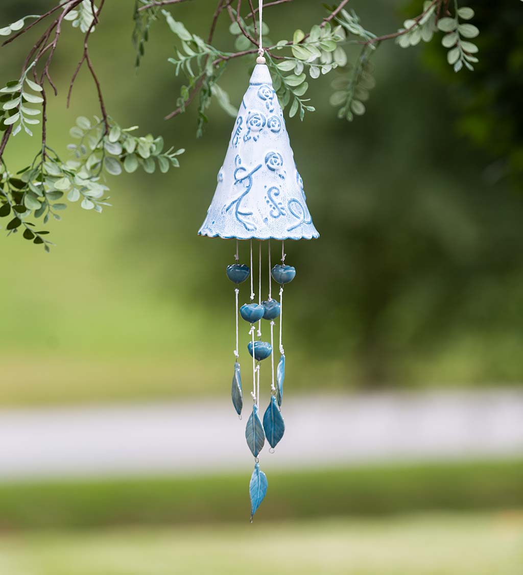 Blue and White Porcelain Bell Wind Chime