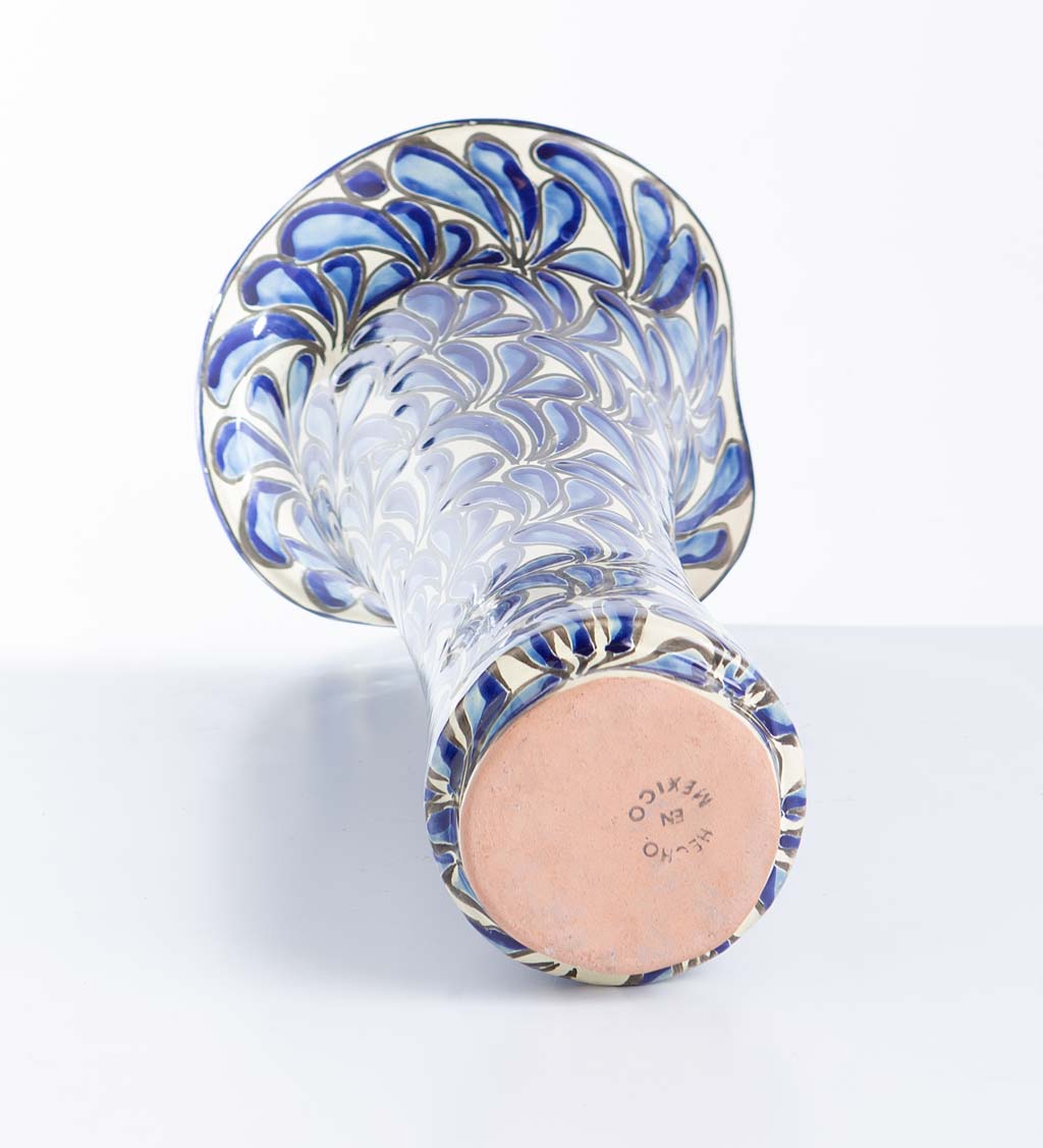 Blue & White Talavera Vase