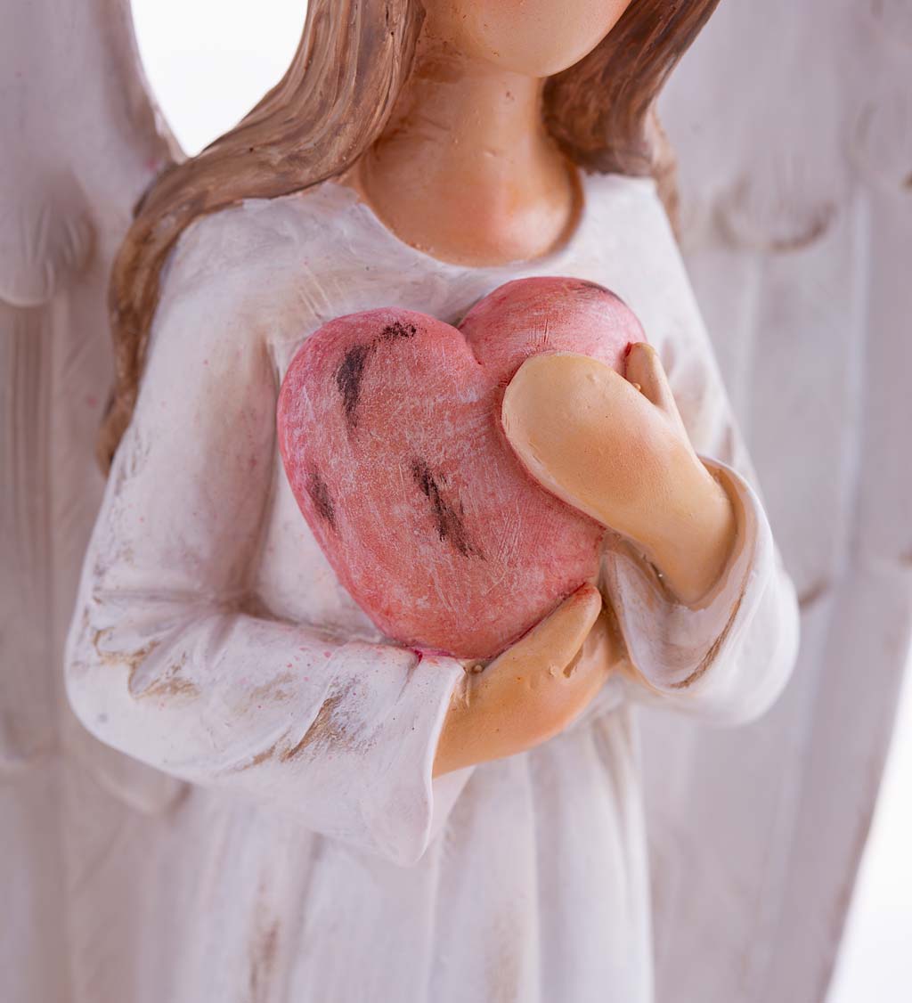 Praying Angel with Heart Figurine
