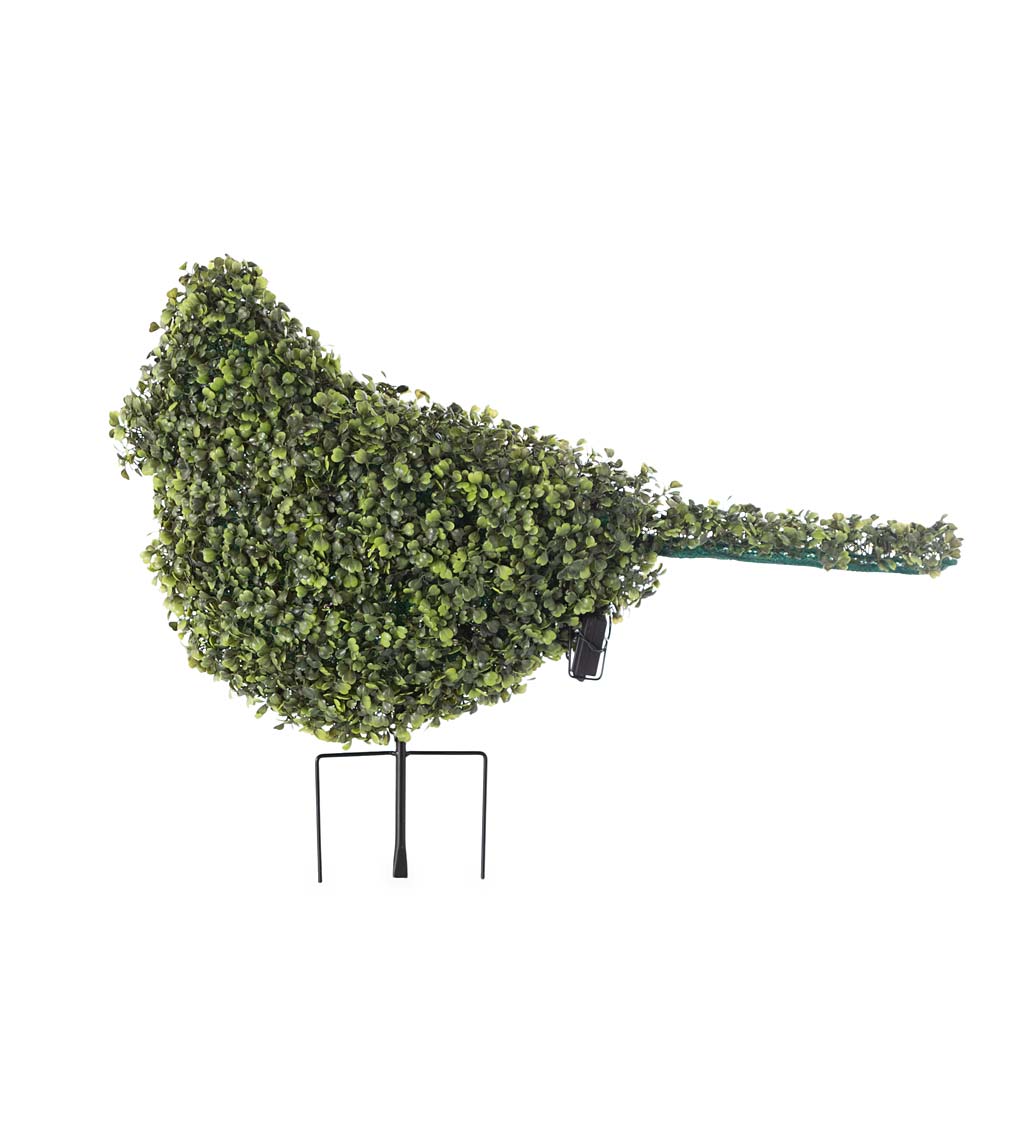 Lighted Boxwood Bird Topiary