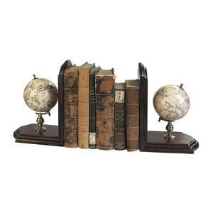 16th Century Reproduction Globe Bookends, Set of 2