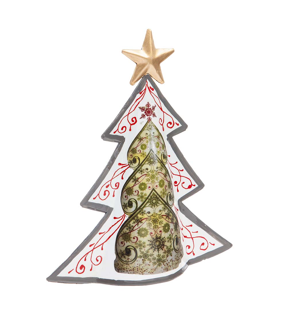 Colorful Metal Patterned Christmas Trees, Set of 3