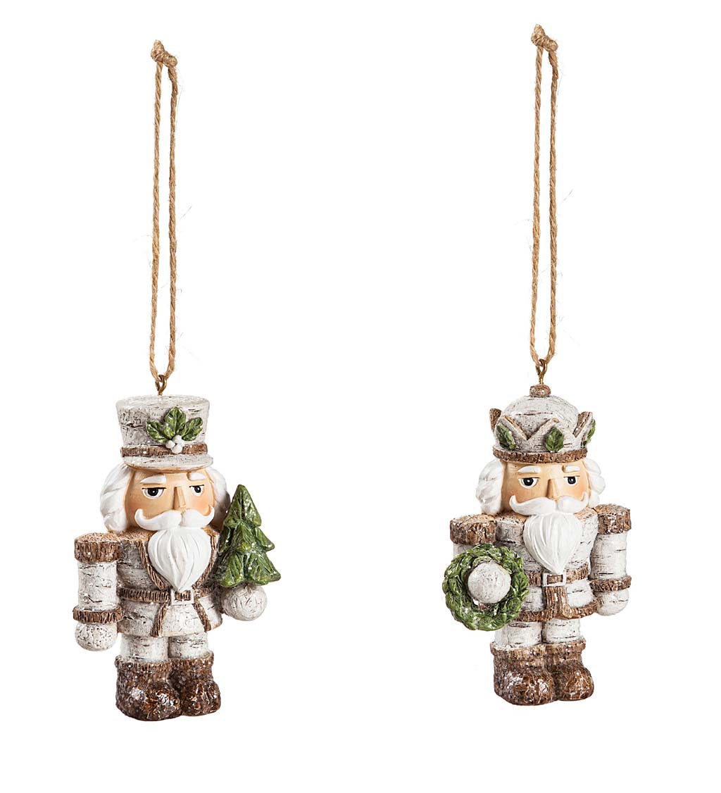 Woodland Nutcracker Christmas Tree Ornaments, Set of 2