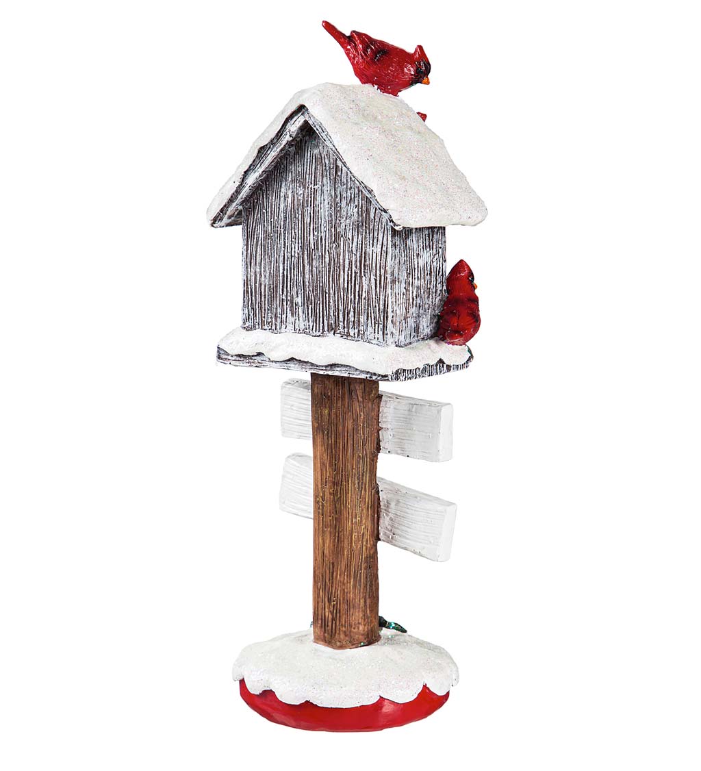 Cardinal Bird House Countdown to Christmas Decor