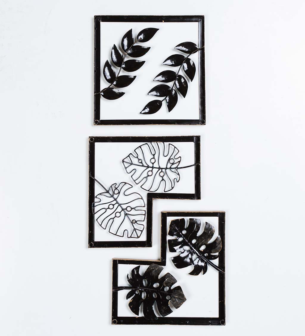 Botanical Leaves Wall Art, Set of Three