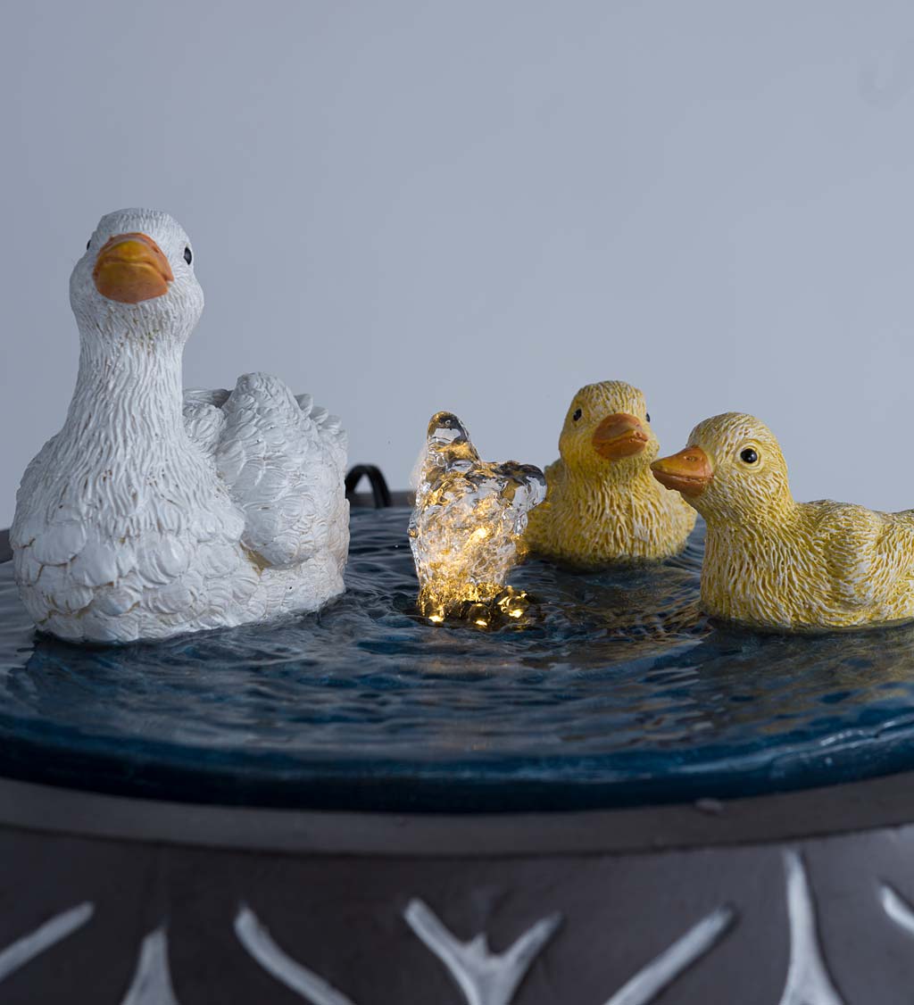Paddling Ducks Indoor/Outdoor Fountain with LED Lights